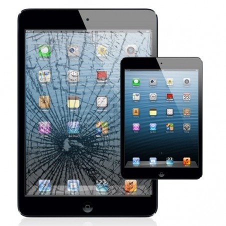 Vitre tactile pour iPad Air noire à changer suite à une chute, casse ou  altération