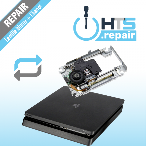 Remplacement lentille Bluray + Chariot PS4 Slim.