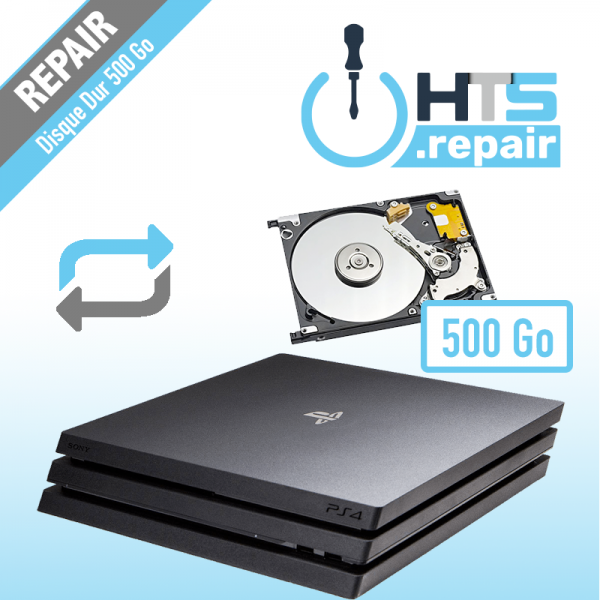 Remplacement disque dur 500Go SONY PS4 PRO
