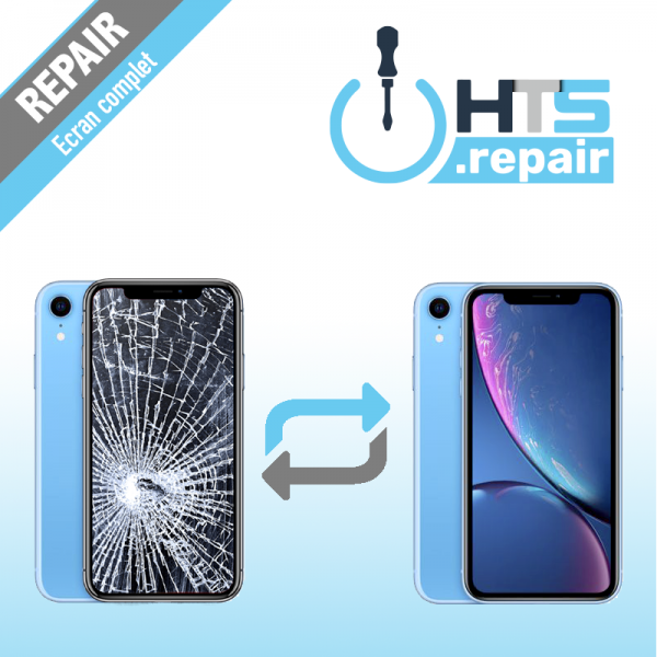 Réparation vitre cassé fissuré changement bloc écran iPhone XR à