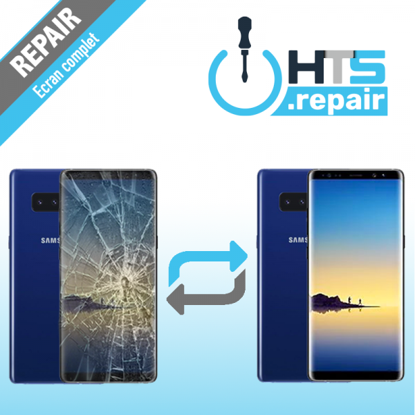 Remplacement écran complet (LCD + Tactile) Samsung Galaxy Note 8 (N950F) Bleu