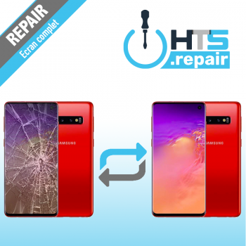 Remplacement écran complet (LCD + Tactile) Samsung Galaxy S10 (G973F) Rouge