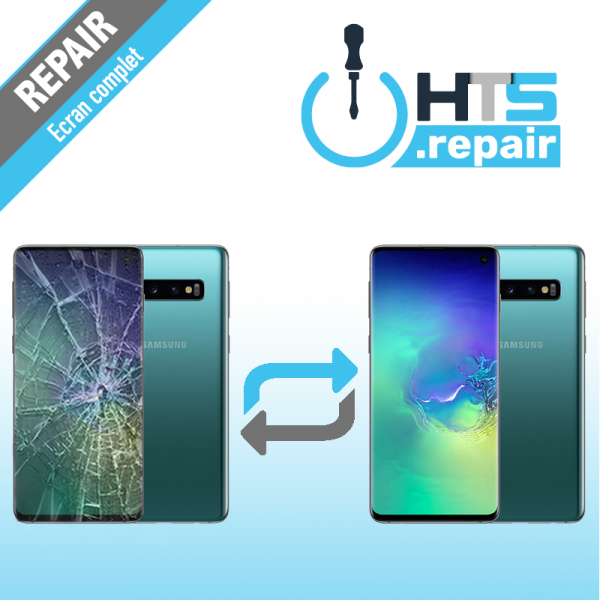 Remplacement écran complet (LCD + Tactile) Samsung Galaxy S10 (G973F) Vert