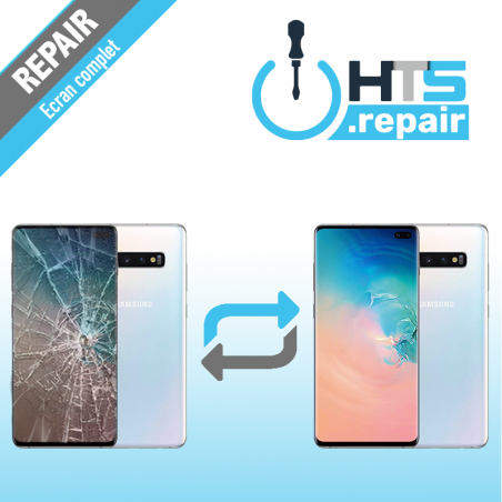 Remplacement écran complet (LCD + Tactile) Samsung Galaxy S10 (G973F) Blanc