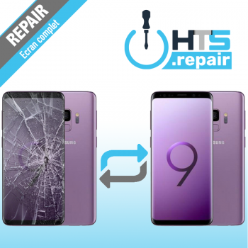 Remplacement écran complet (LCD + Tactile) Samsung Galaxy S9 (G960F) Violet