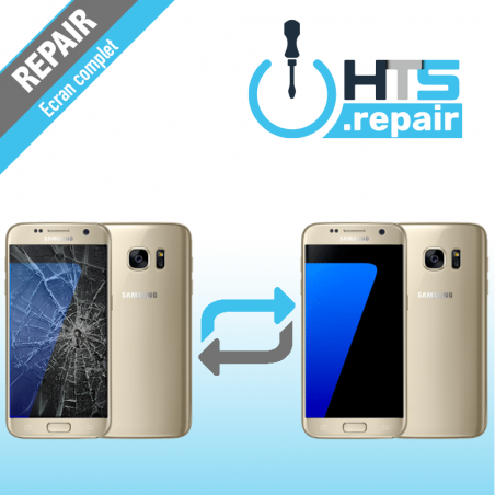 Remplacement écran complet (LCD + Tactile) Samsung Galaxy S7 (G930F) Or