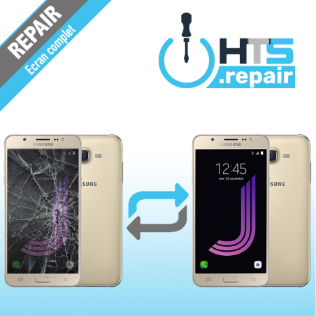 Remplacement écran complet (LCD + Tactile) Samsung Galaxy J7 2016 (J710F) Or