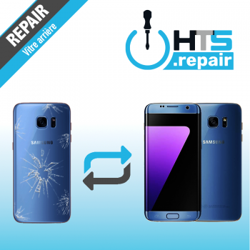 Remplacement vitre arrière d'origine SAMSUNG Galaxy S7 Edge (G935F) bleu