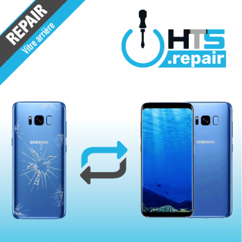 Remplacement vitre arrière d'origine SAMSUNG Galaxy S8 (G950F) bleu