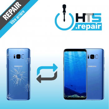 Remplacement vitre arrière d'origine SAMSUNG Galaxy S8+ (G955F) bleu